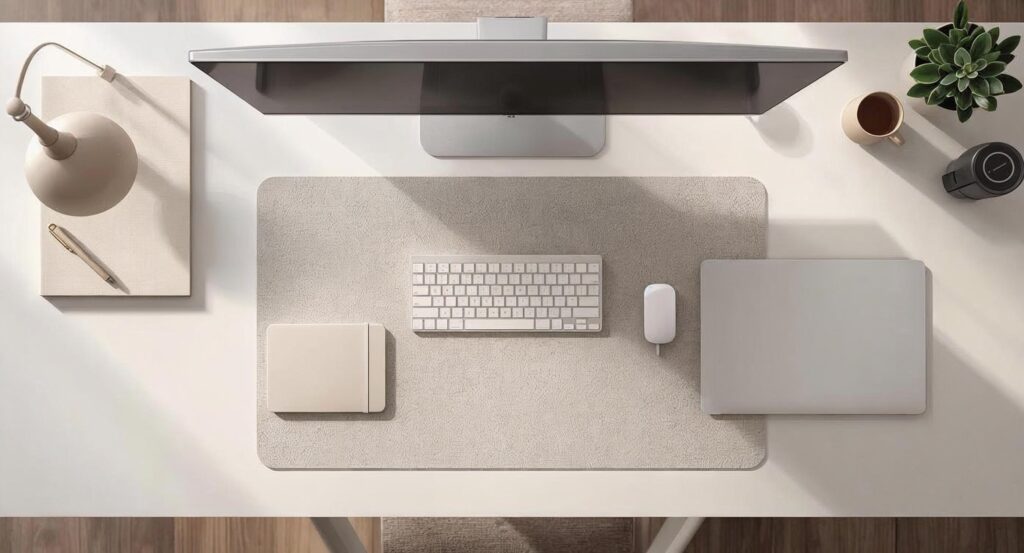 top view ultimat home desk setup small desk setup zones for home office